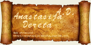 Anastasija Dereta vizit kartica